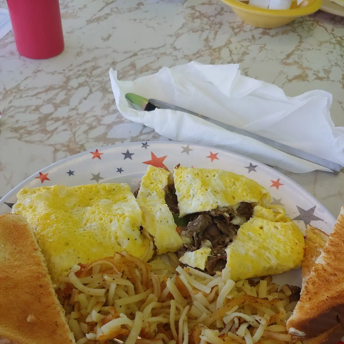 Philly Cheesesteak Omelette