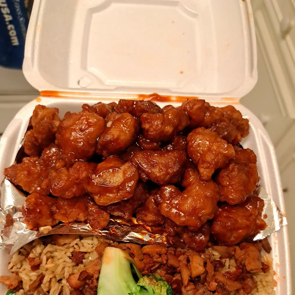 General TSO's Chicken with Fried Rice
