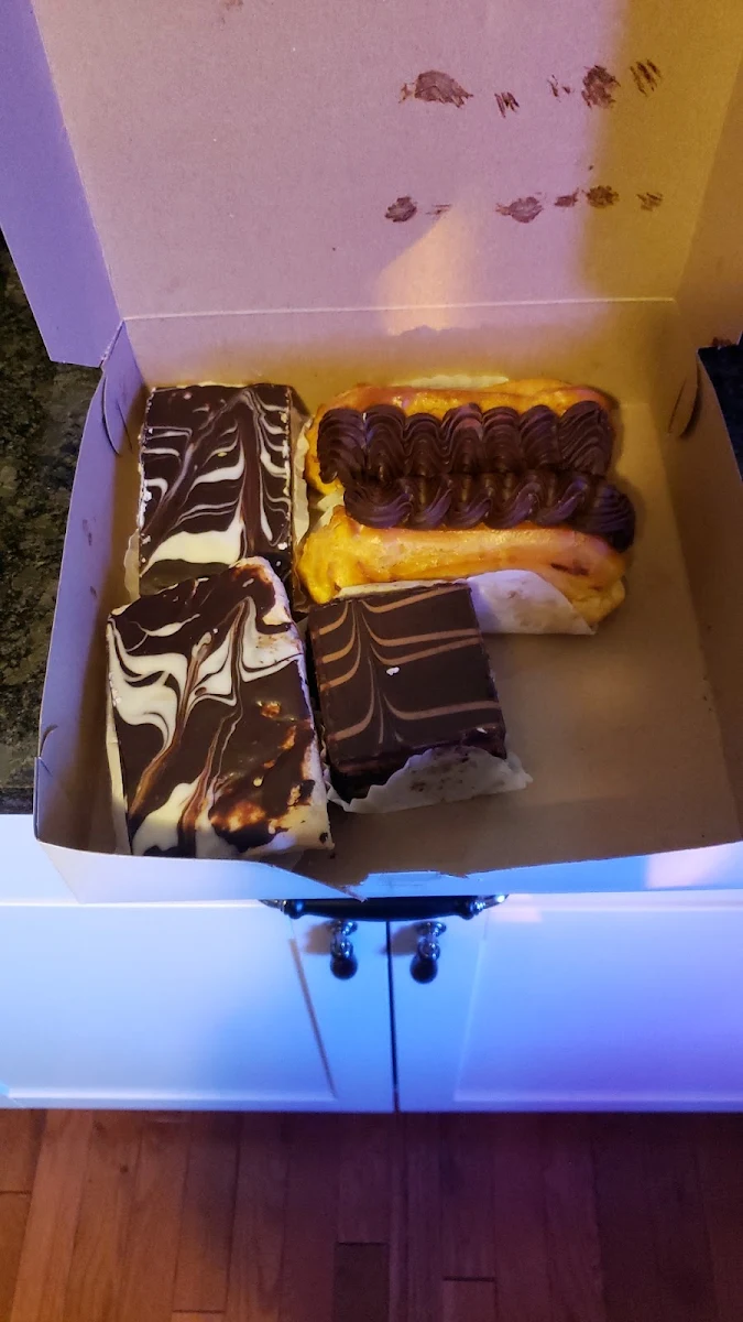 Assortment Eclairs Triple Chocolate Layer