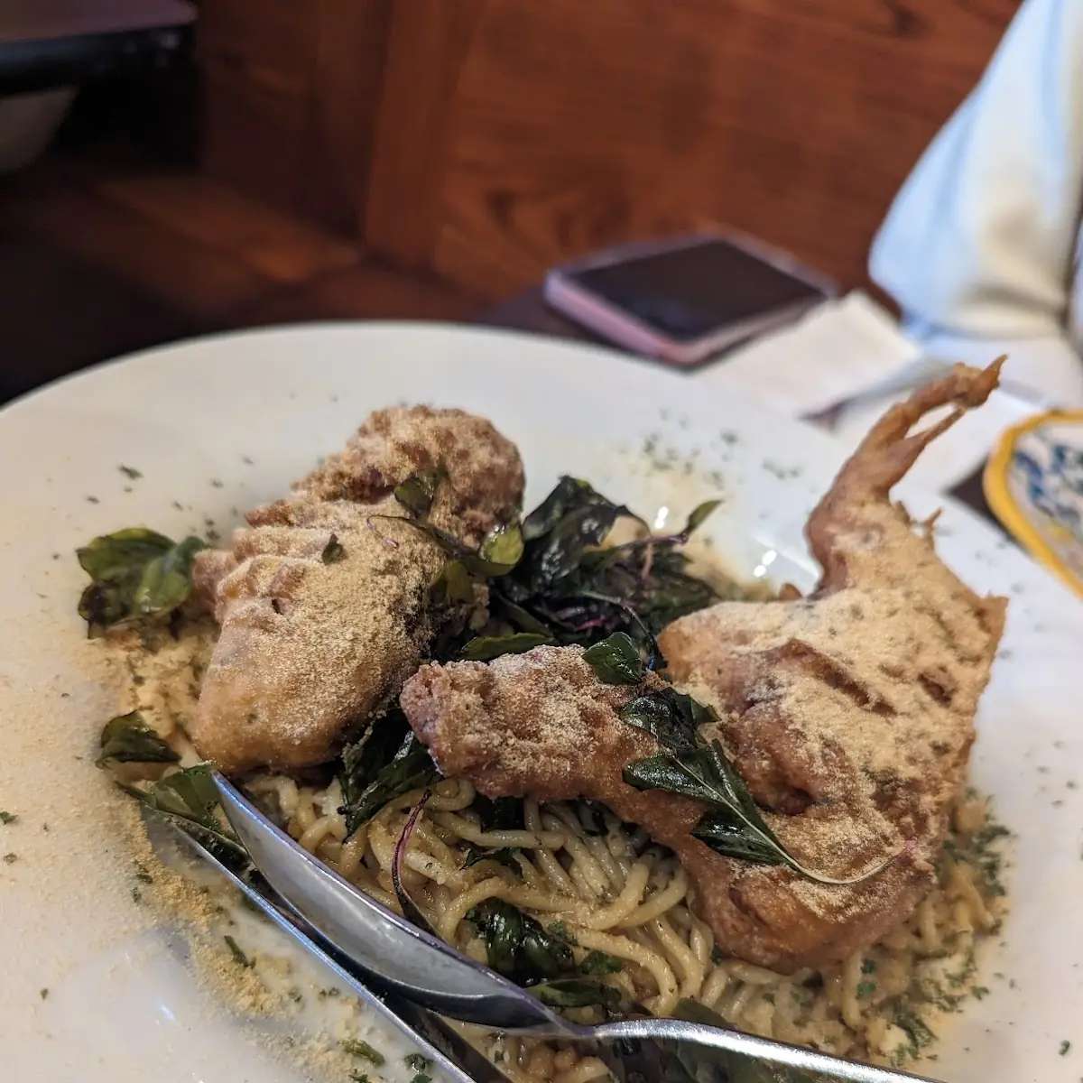 Soft Shell Crab with Garlic Noodle