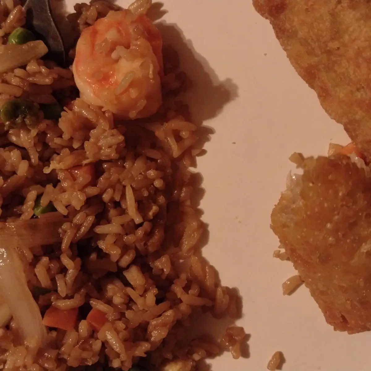 Shrimp Fried Rice and Egg Roll