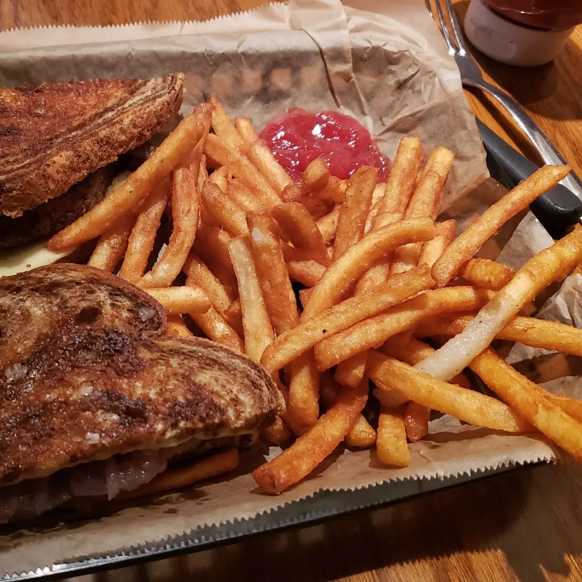 Patty Melt and Fries