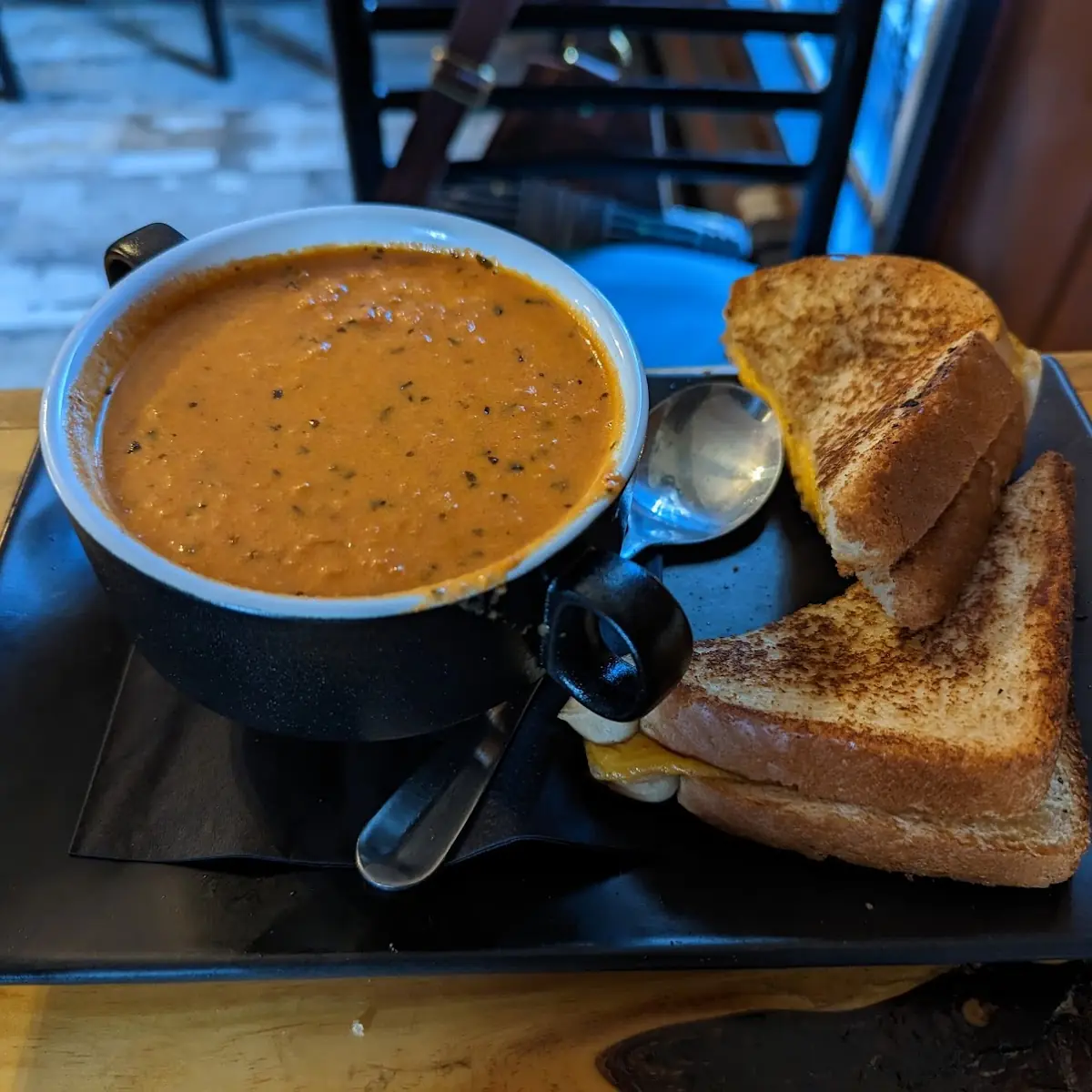 Tomato Bisque and Grilled Cheese