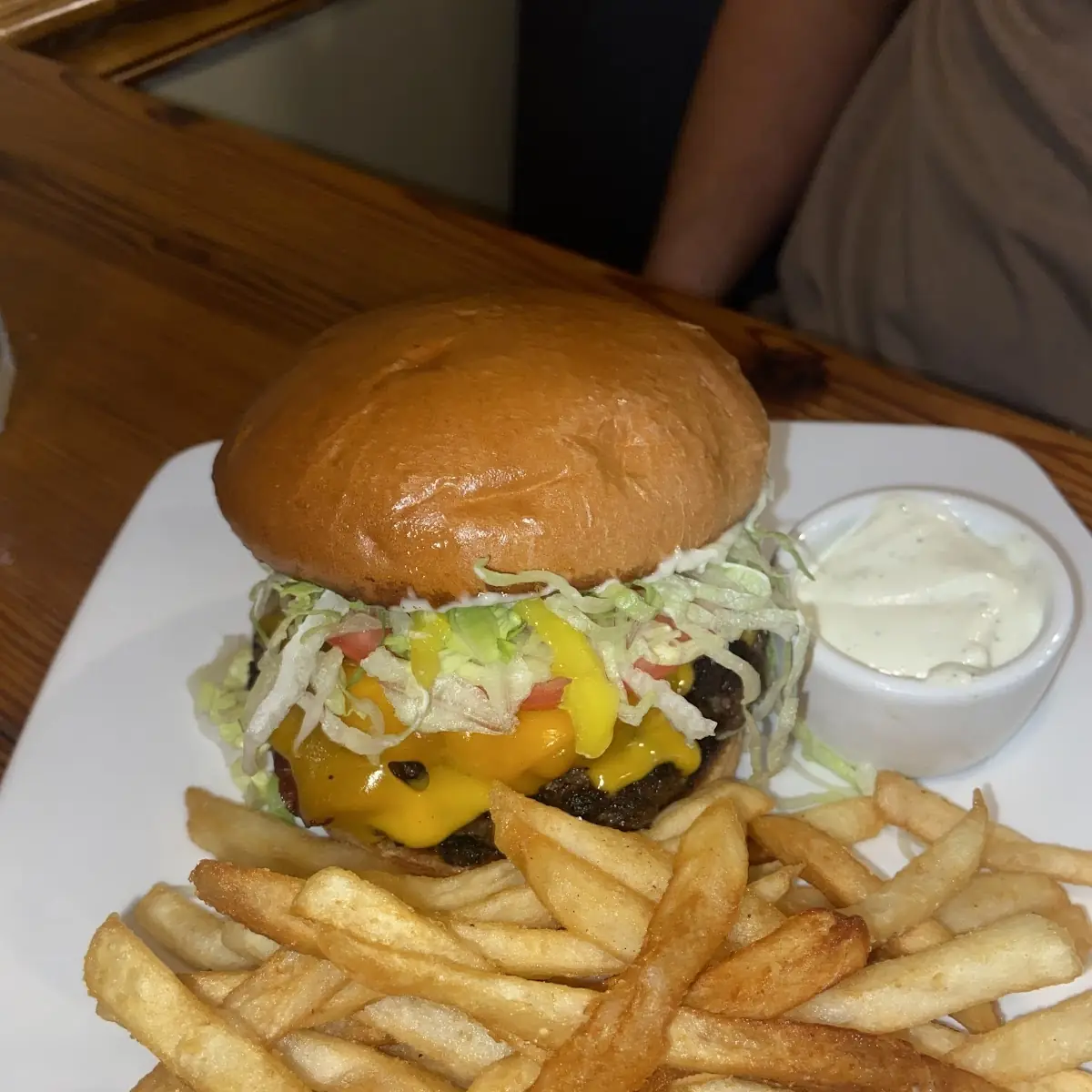 Bacon Cheese Burger with Fries