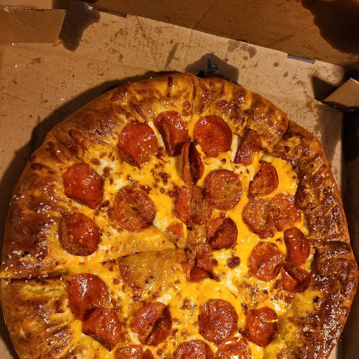 Stuffed Pretzel Crust Pepperoni Pizza