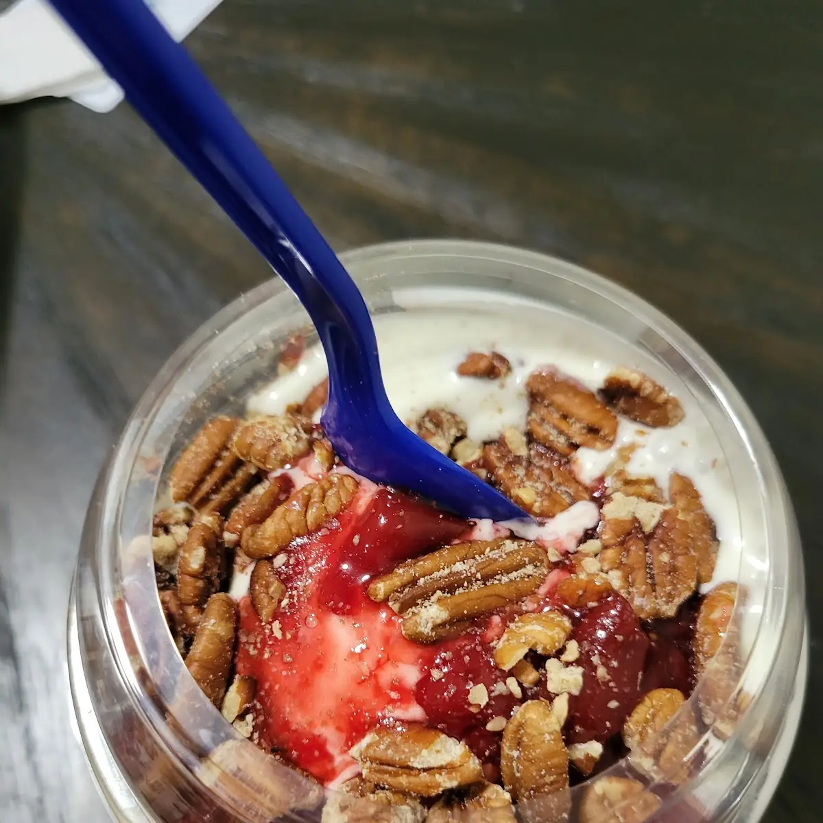 Vanilla Ice Cream with Cherries and Pecans