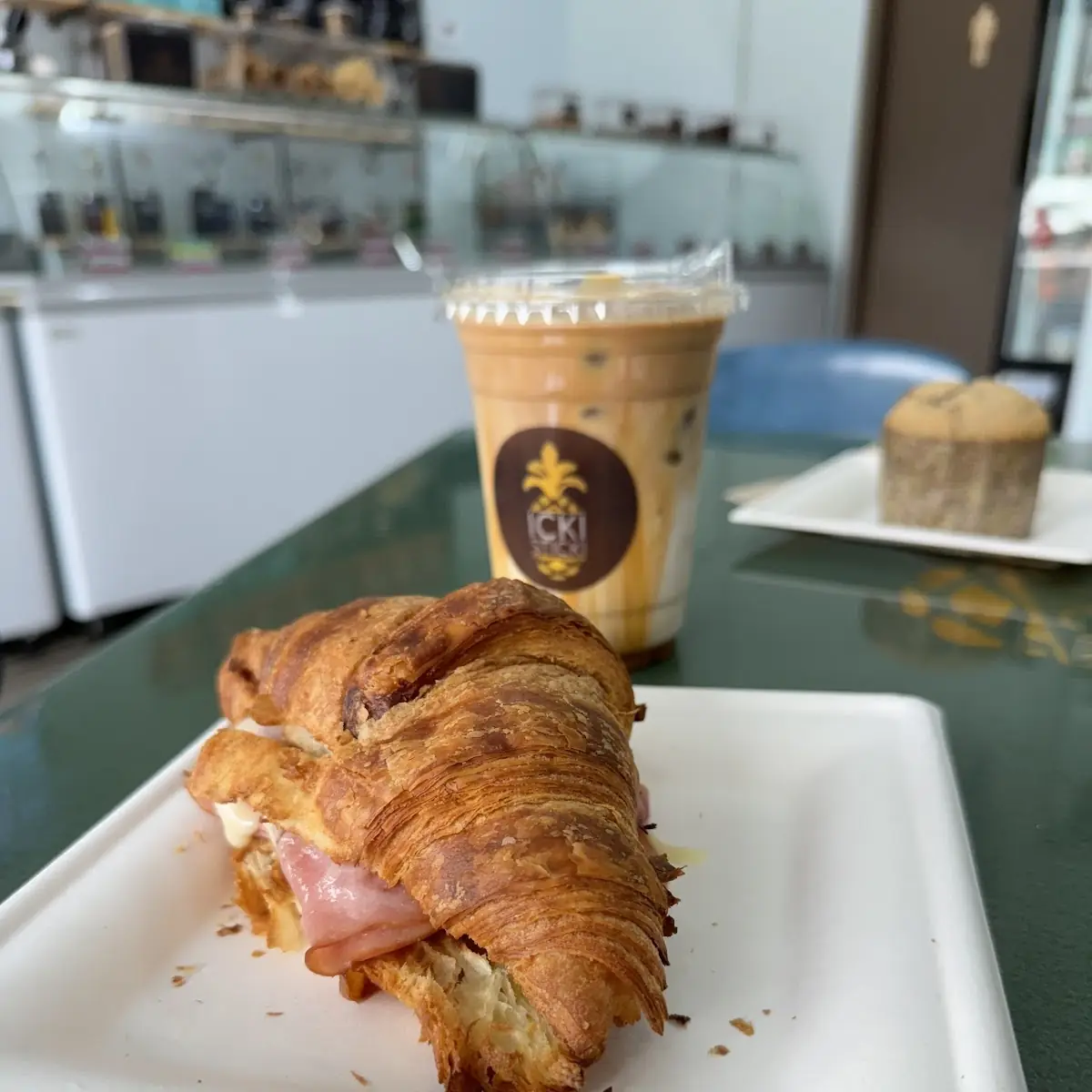 Ham and Swiss Croissant Sandwich