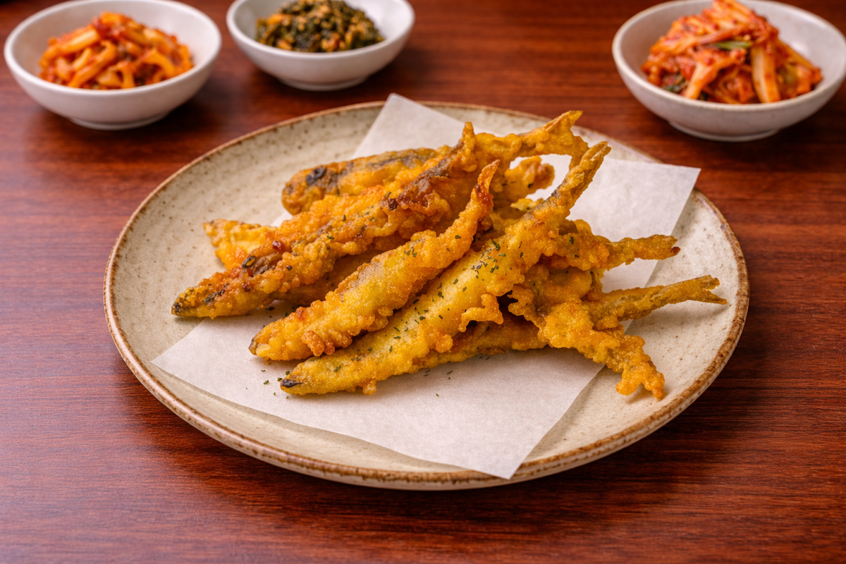 Deep Fried Capelin, Jeon Ju Hyang Korean Restaurant UnionVille