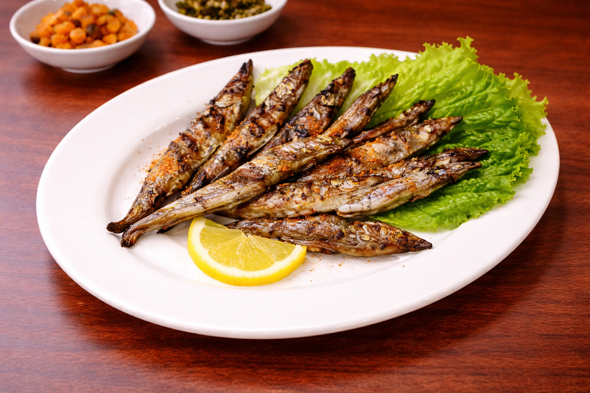 Grilled Capelin, Jeon Ju Hyang Korean Restaurant UnionVille