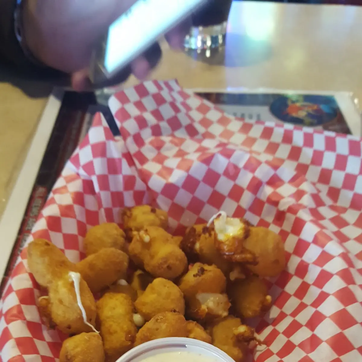 Fried Cheese Curds with Ranch Dressing