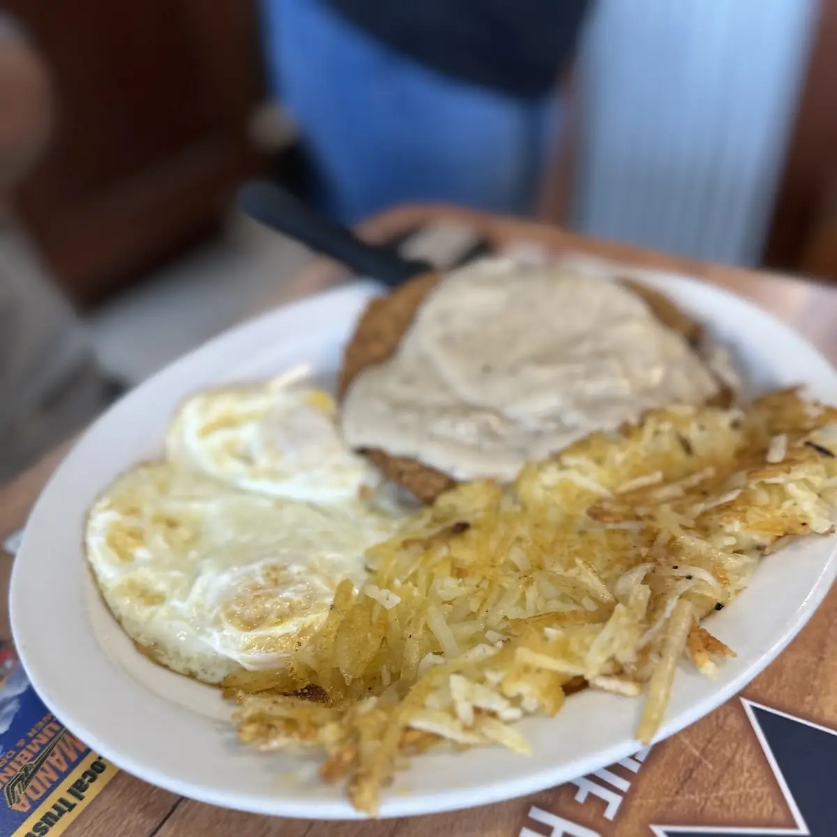 Chicken Fried Steak and Waffles