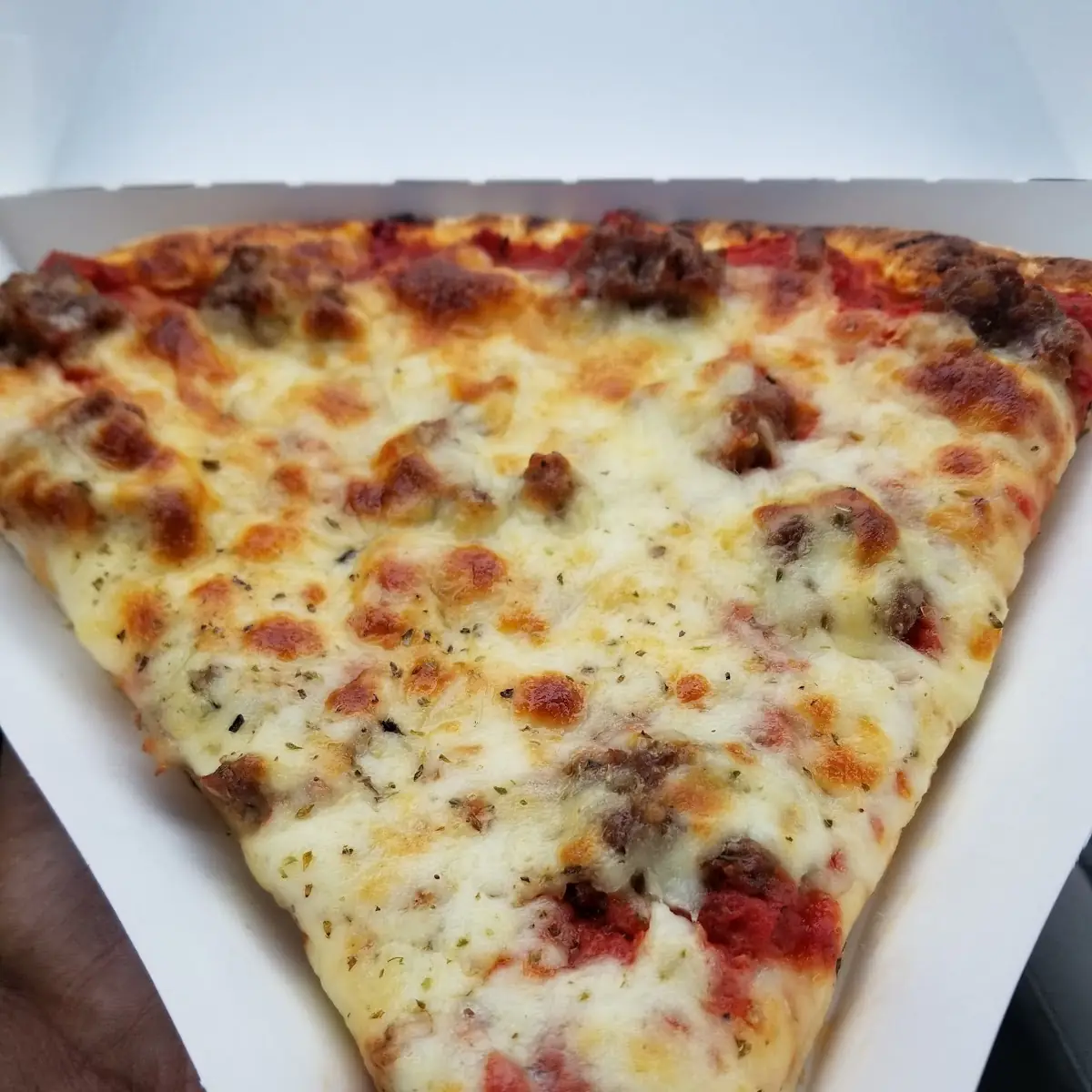 Single Sausage Pizza Slice