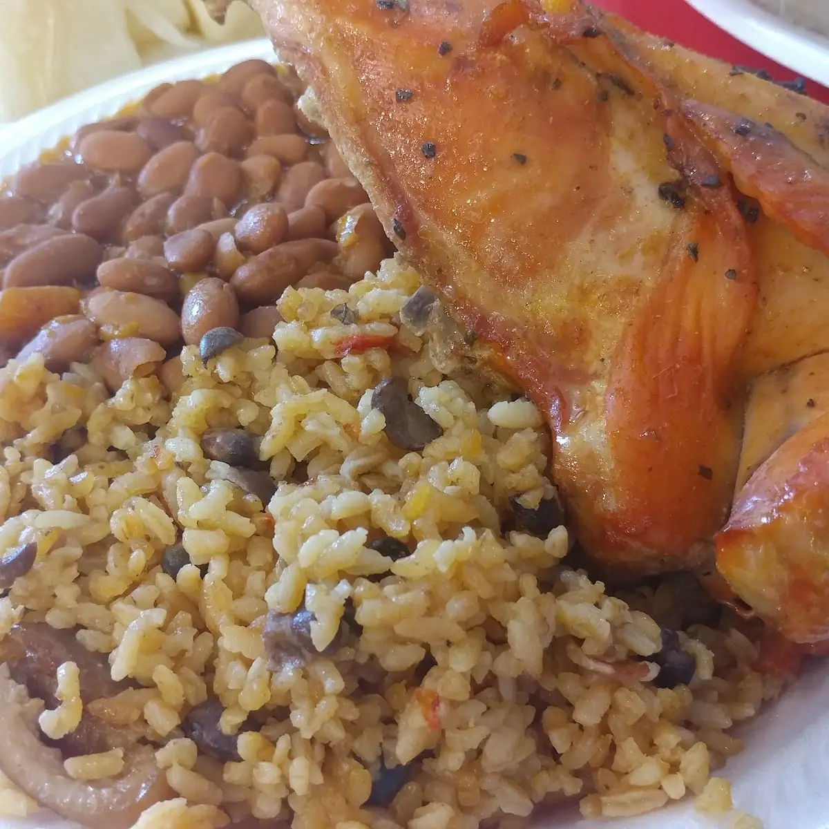 Rice and Peas with Roasted Chicken