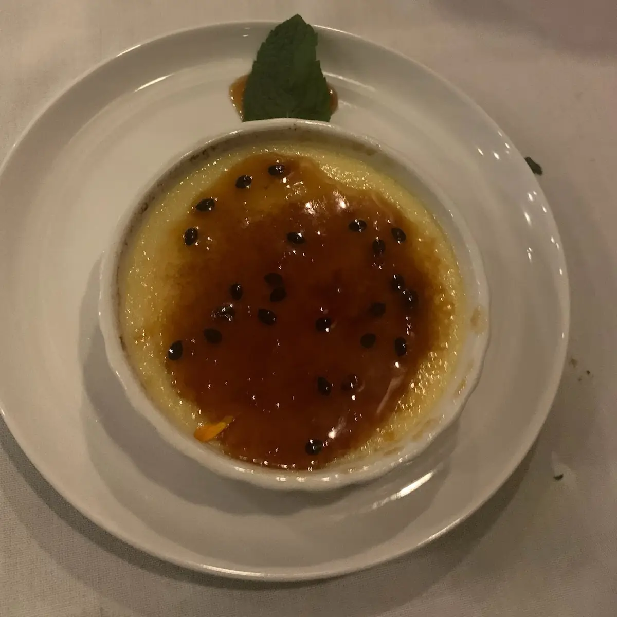 Passion Fruit Creme Brulee