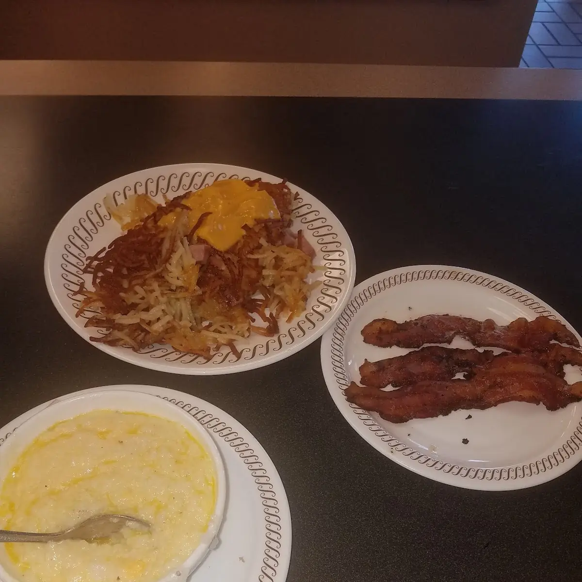 Hash Browns Bacon Cheese Grits