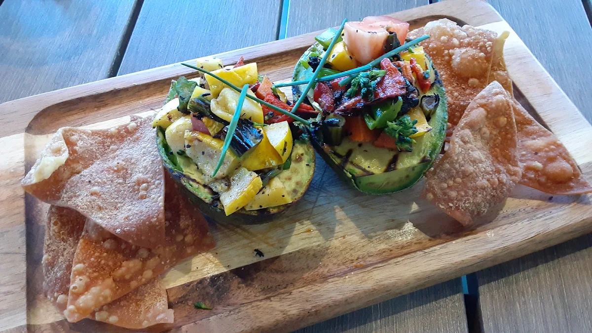 Smoked Avocado with Grilled Veggies