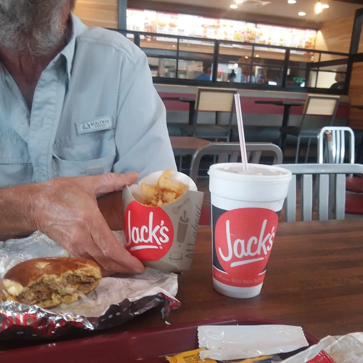 Double Cheese Burger with Alabama White Sauce
