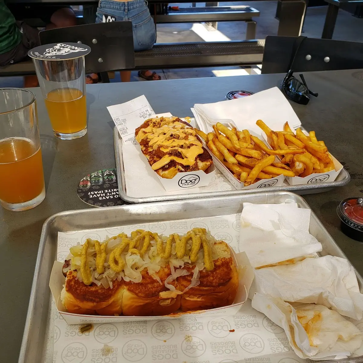 Das Brat and Chilly Cheese Fries