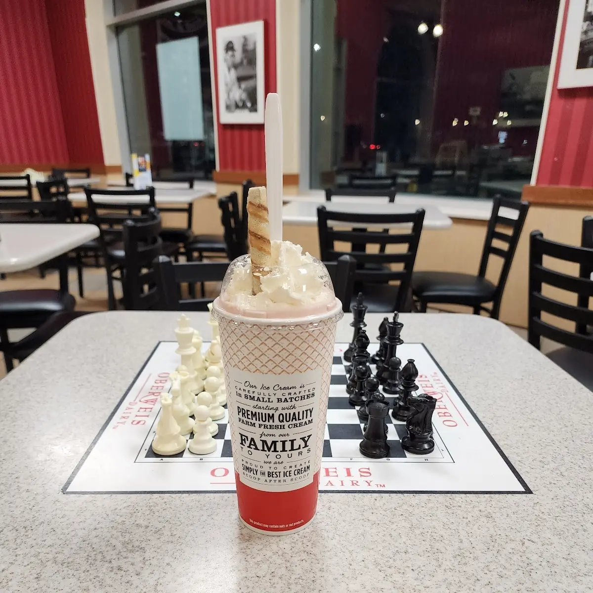 Large Strawberry Banana Shake