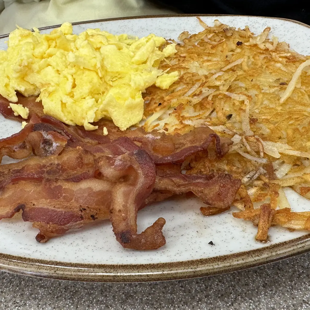 Bacon Eggs and Hashbrowns