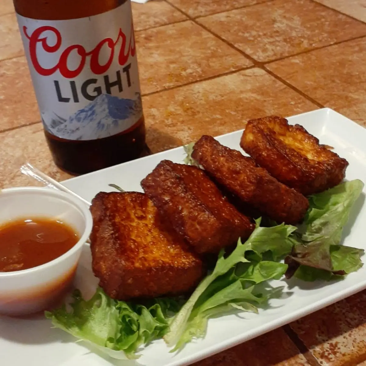 Queso Frito Con Salsa De Guayaba