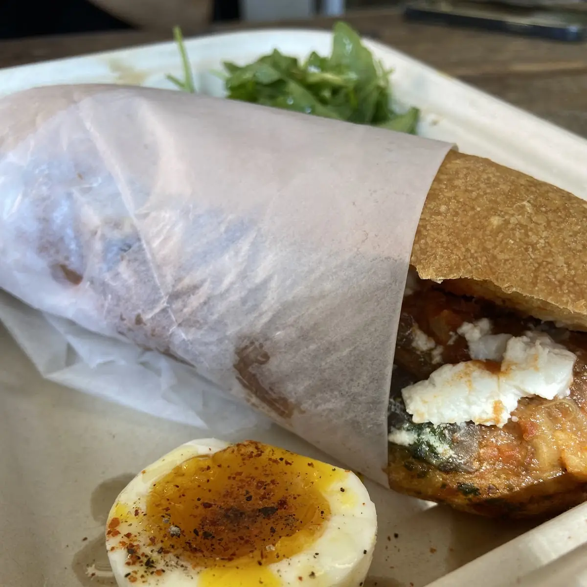 Eggplant and Goat Cheese Sandwich