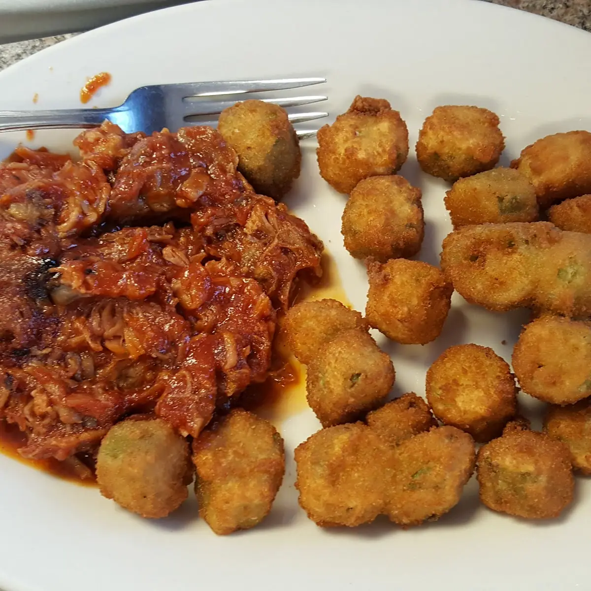 Pulled Pork and Fried Okra