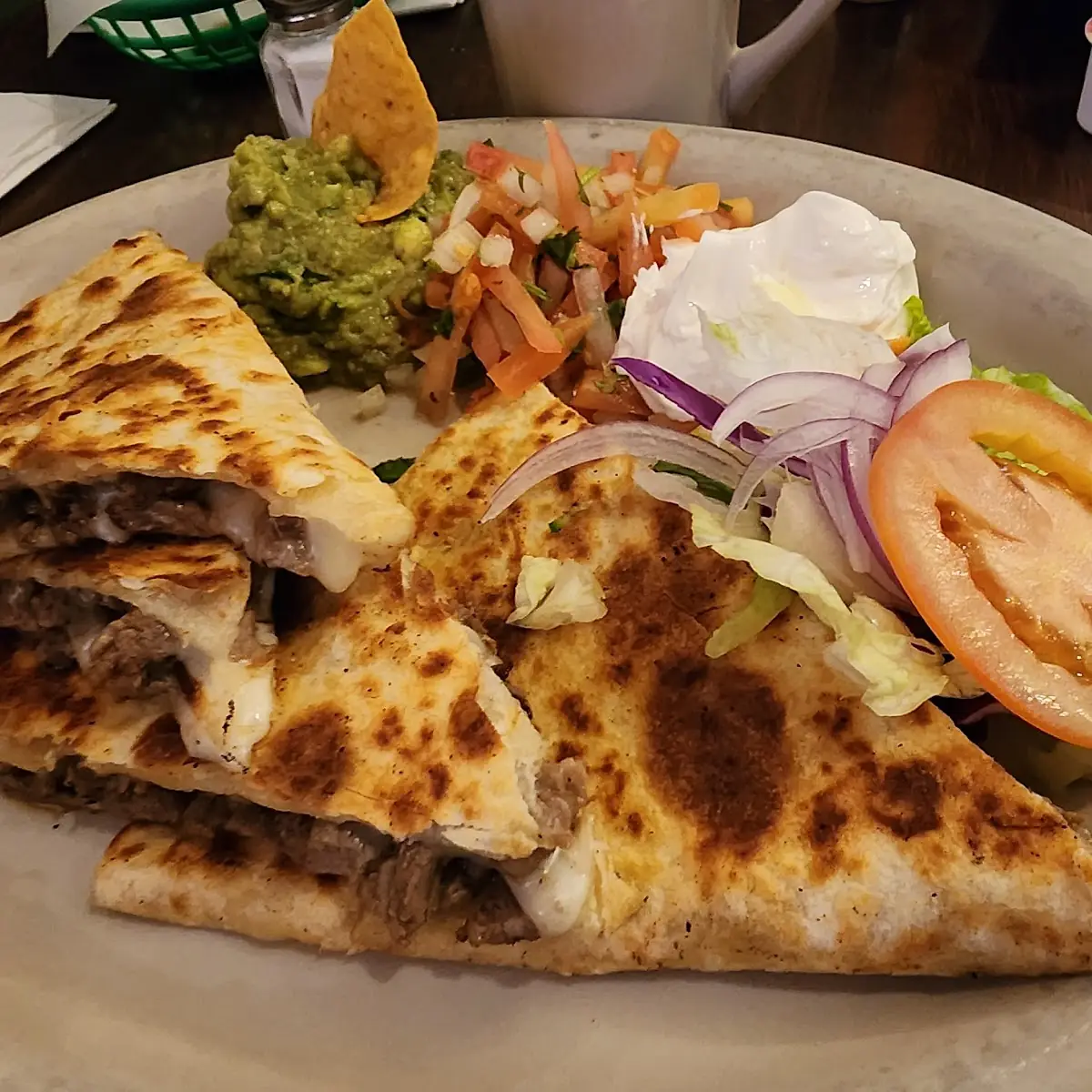 Pollo Asado Quesadilla Plate