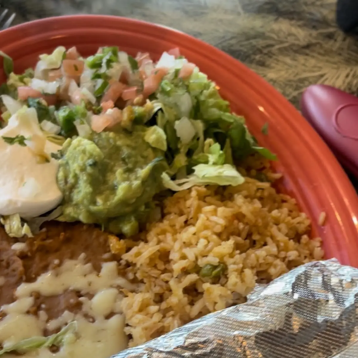 1 Taco with Rice & Beans