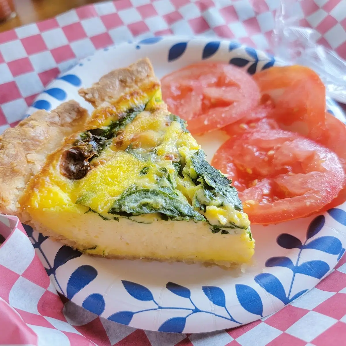 Cheese & Spinach Quiche