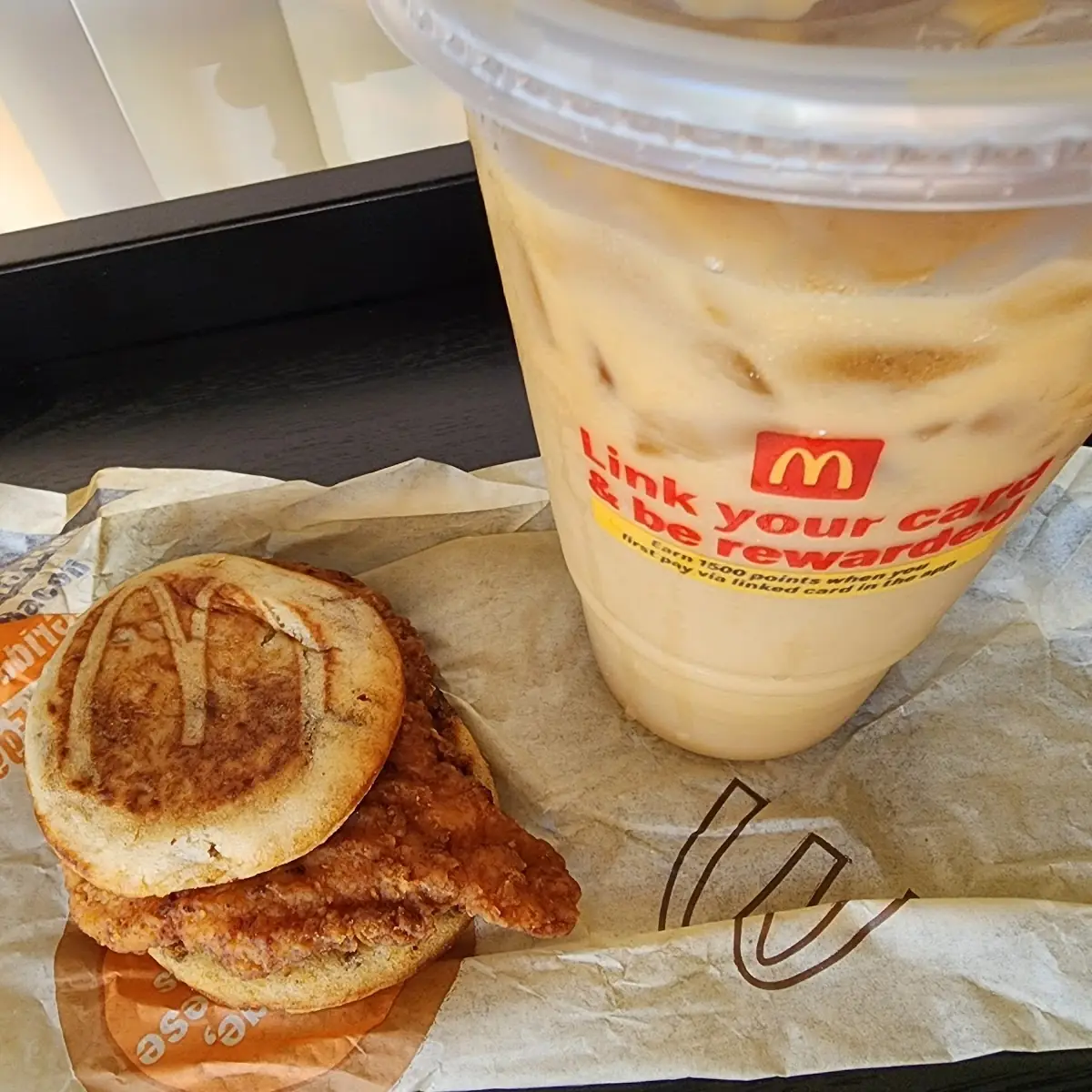 Chicken Mcgriddle & SF Vanilla Ice Coffee