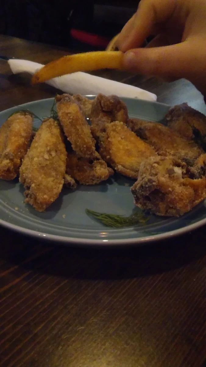 Dill Pickle Chicken Wings, The Squire Pub & Grill