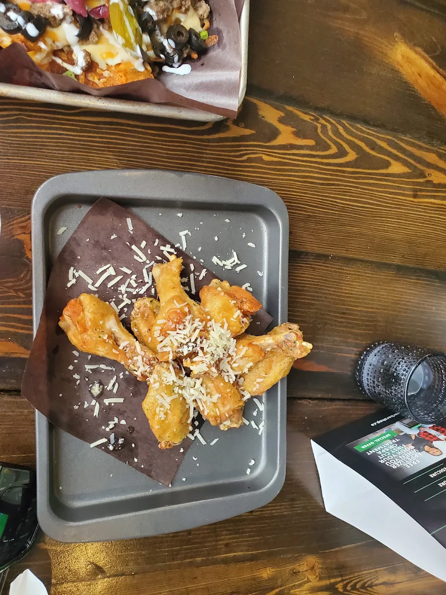 Garlic Parmesan Wings, The Squire Pub & Grill