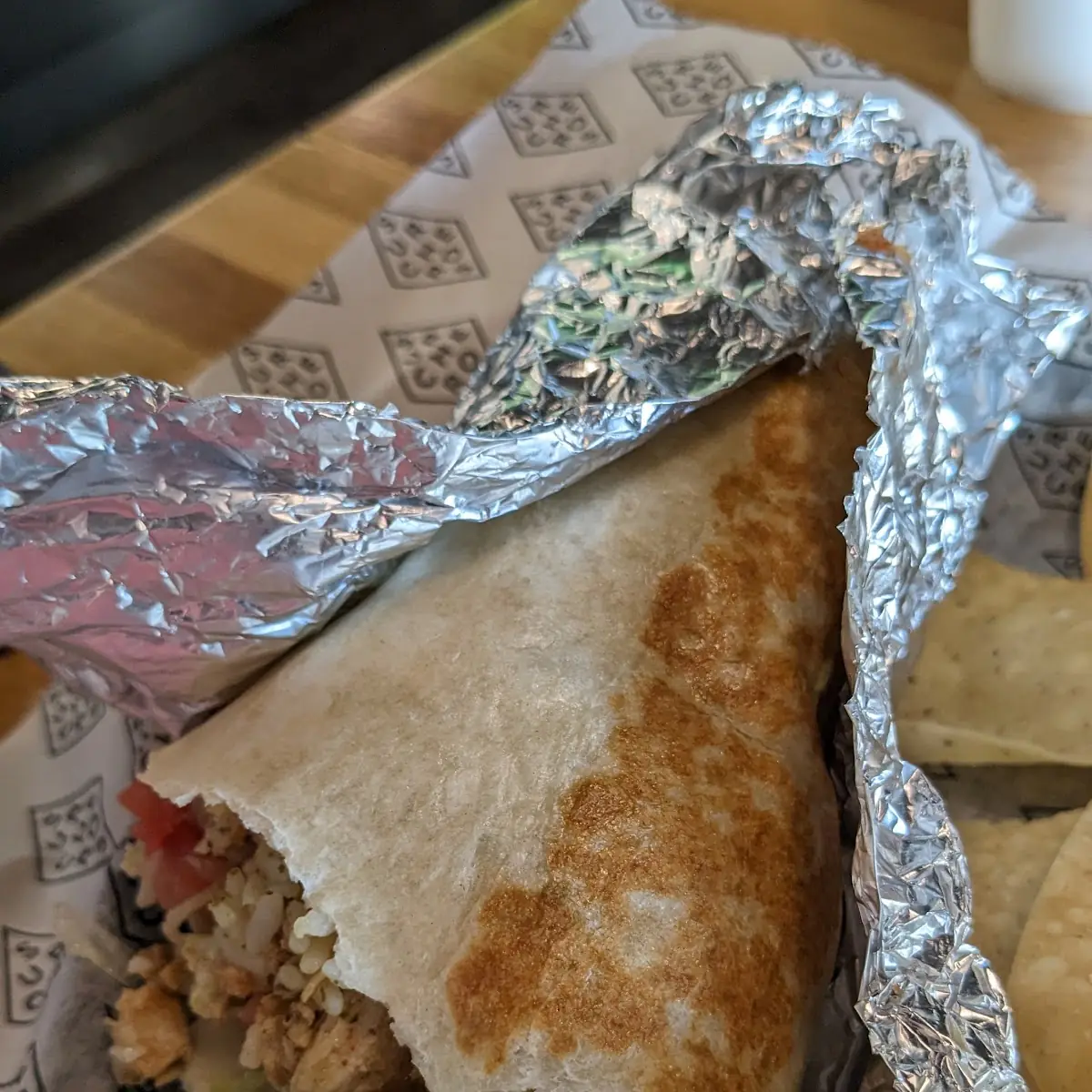 Beef Burrito with Rice