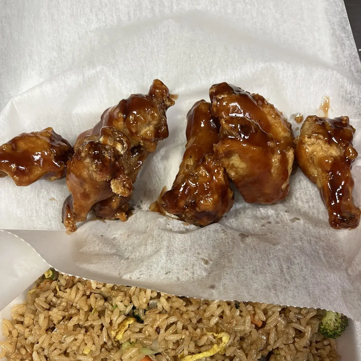 Wings with Fried Rice