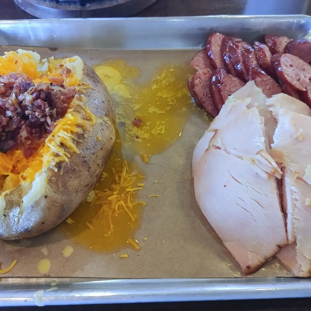 Turkey Sausage Baked Potatoe