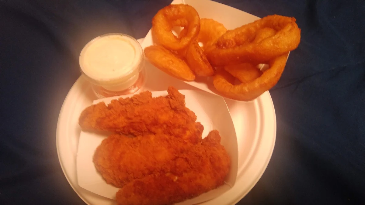Chicken Strips and Onion Rings