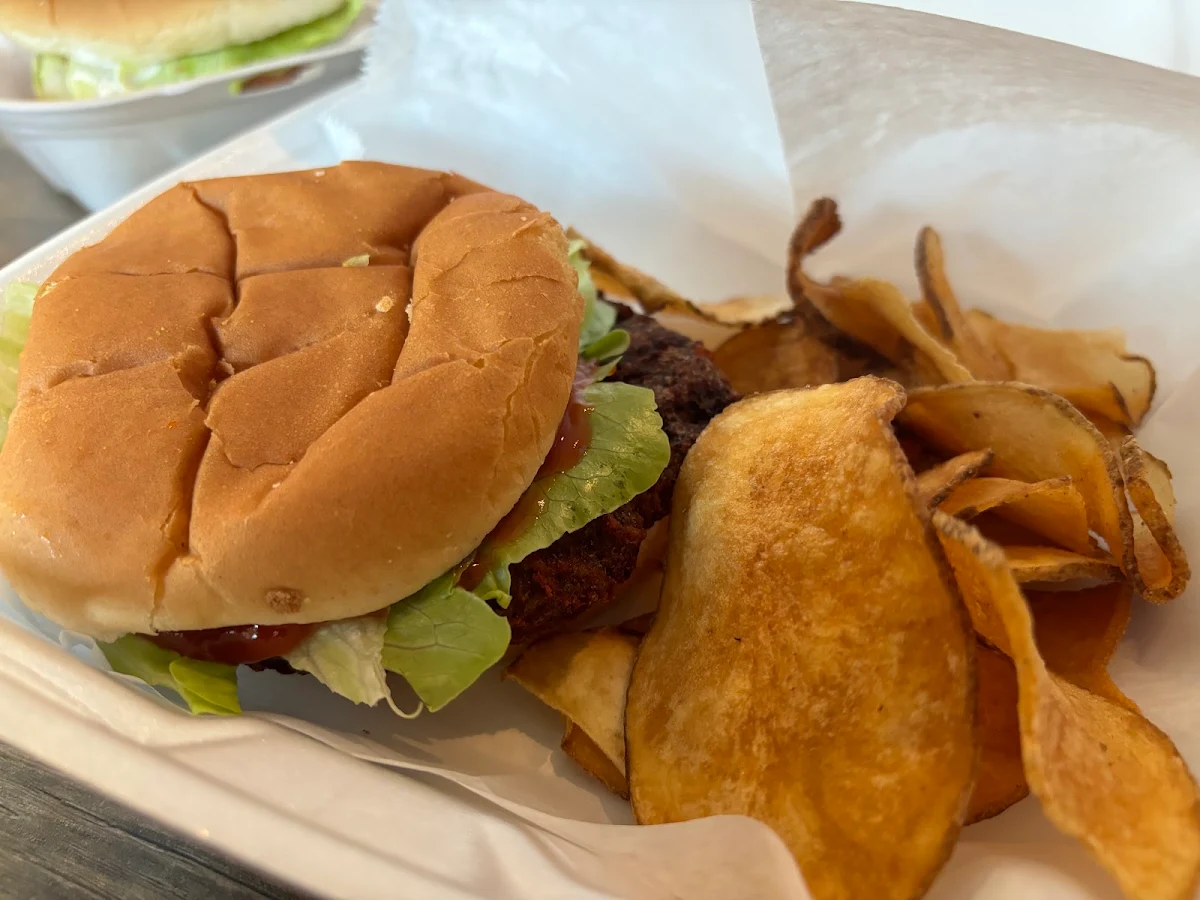 Kids Meal Hamburger and Chips