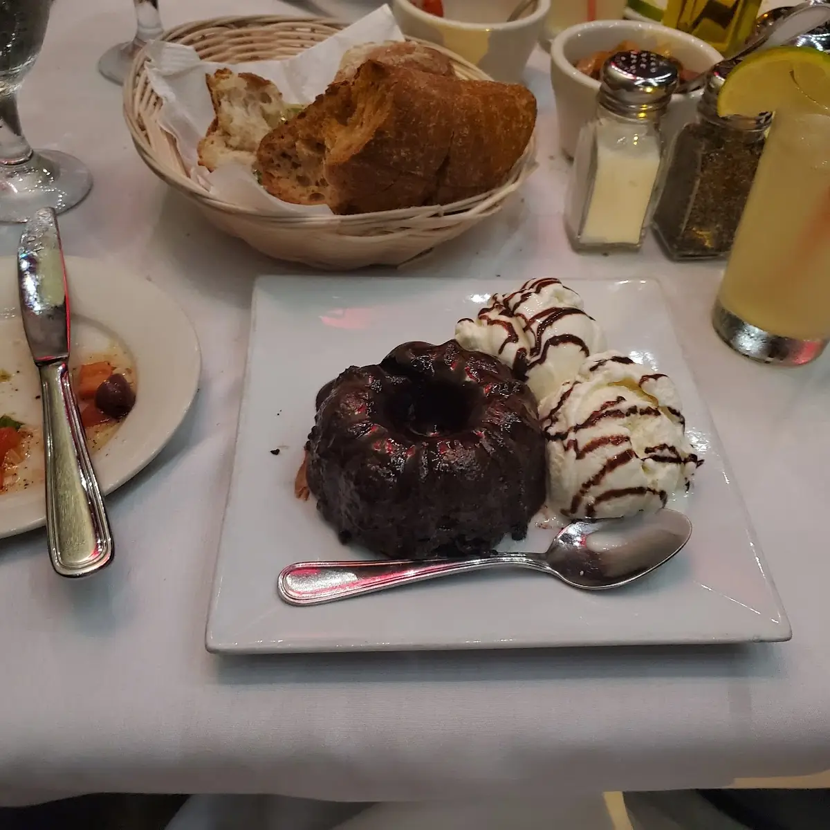 Molten Lava Cake with Ice Cream
