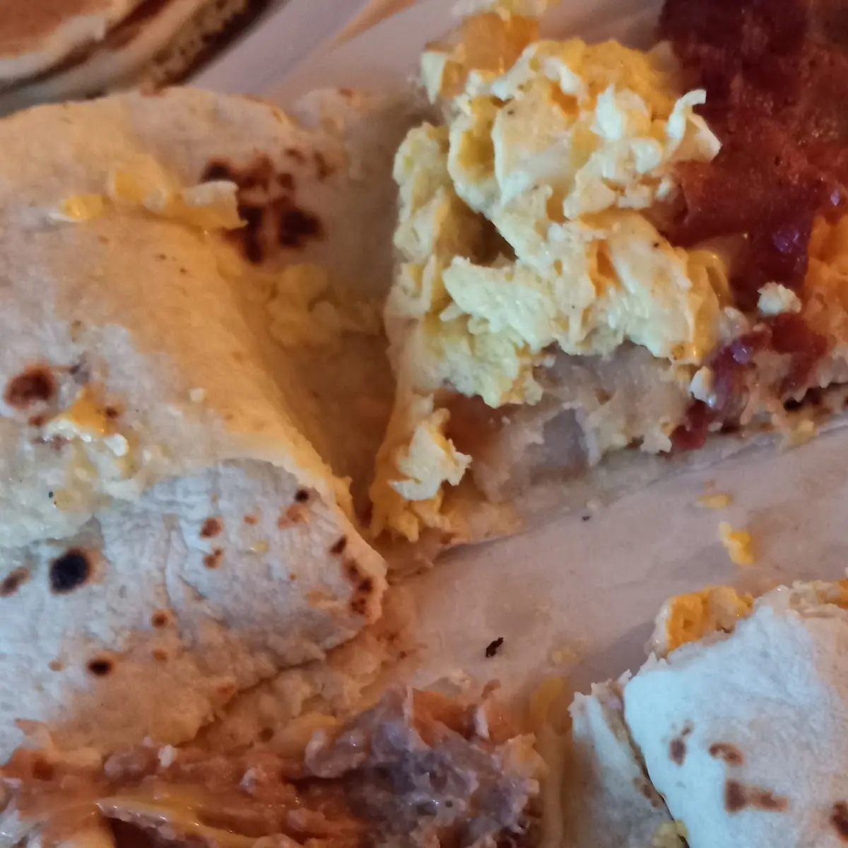 Bacon Egg Cheese Bean and Potato Taquito