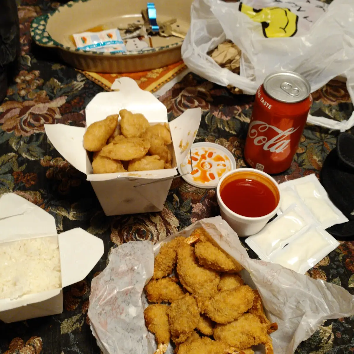 Fried Shrimps and Bittersweet Chicken