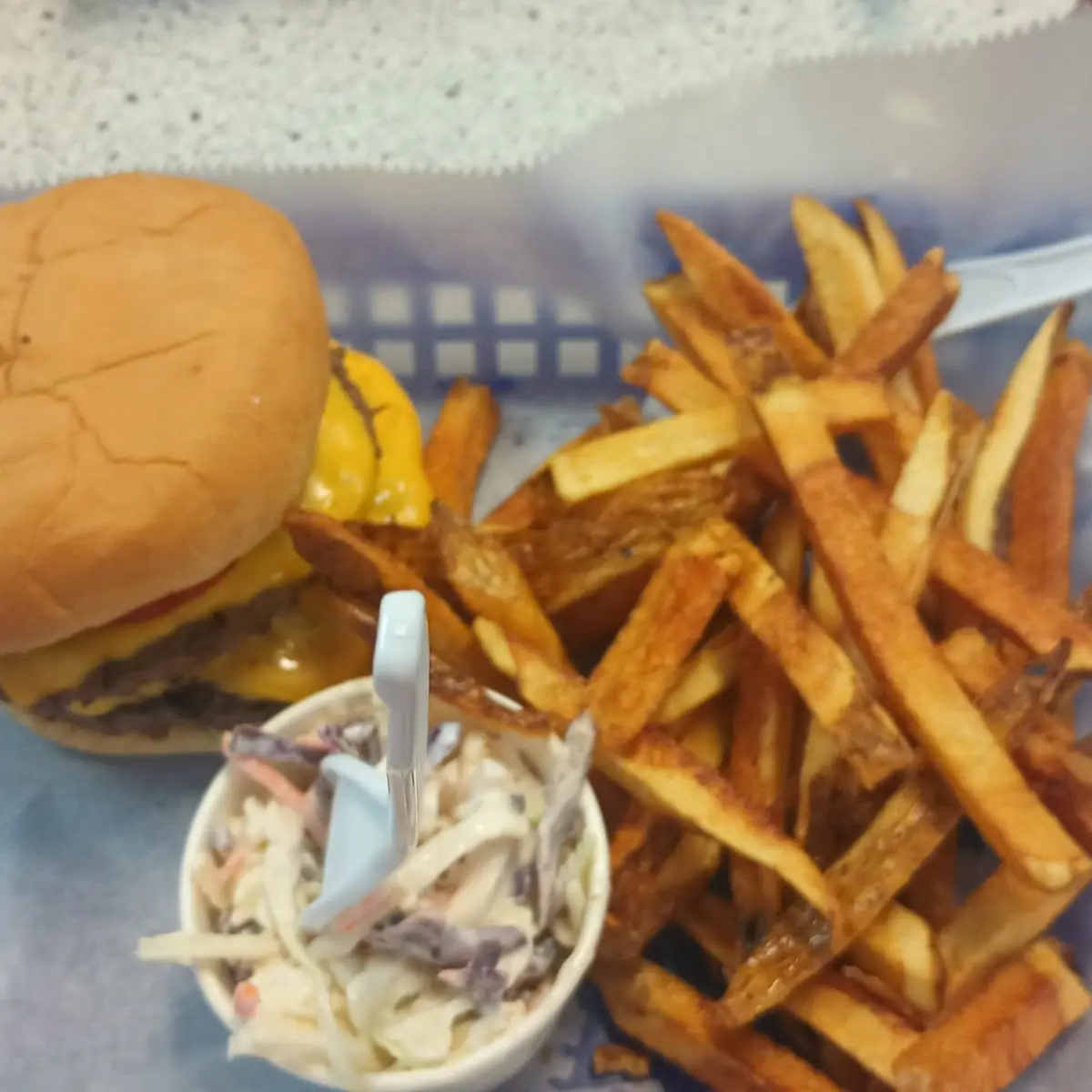 Double Cheeseburger Basket