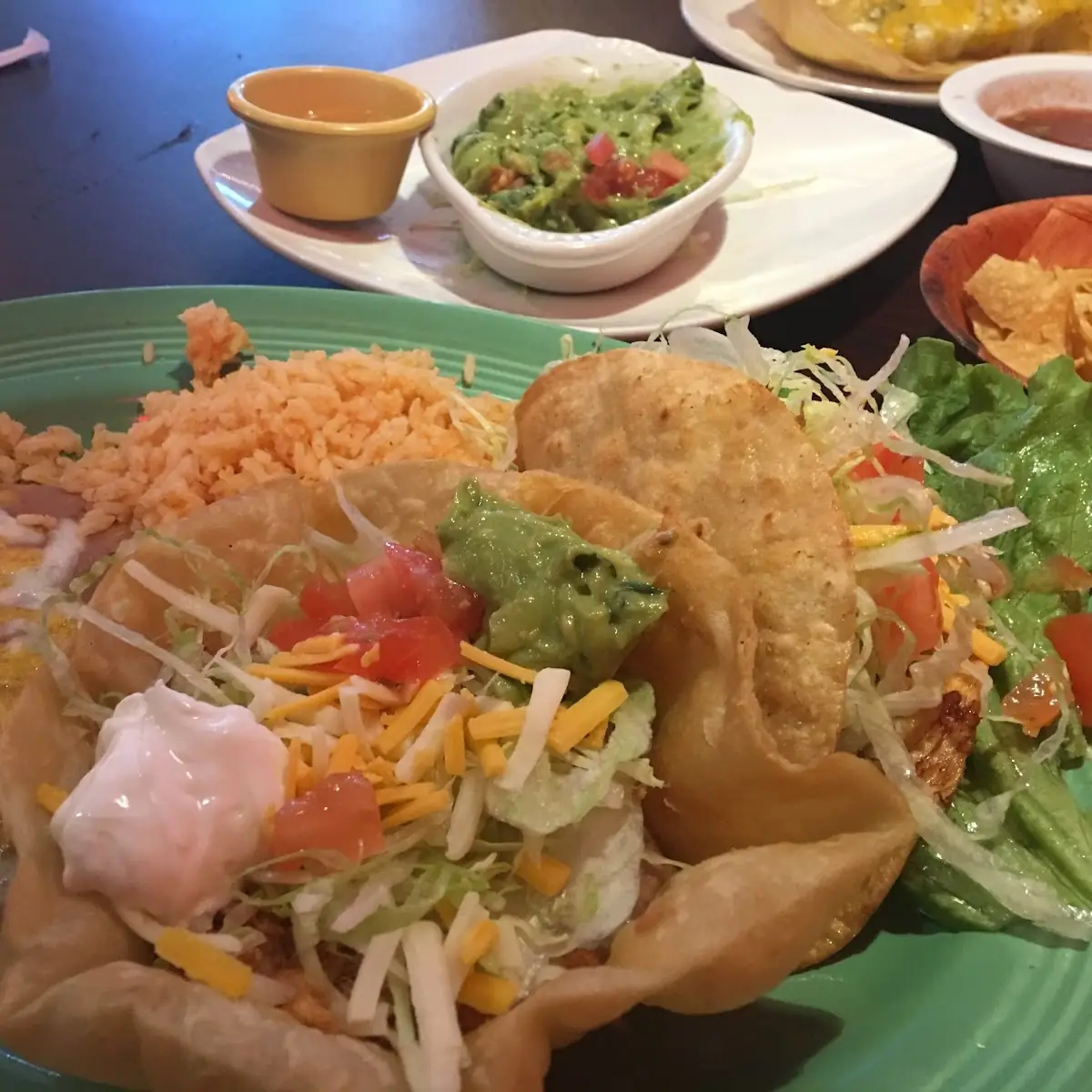 Crispy Taco w Rice & Beans