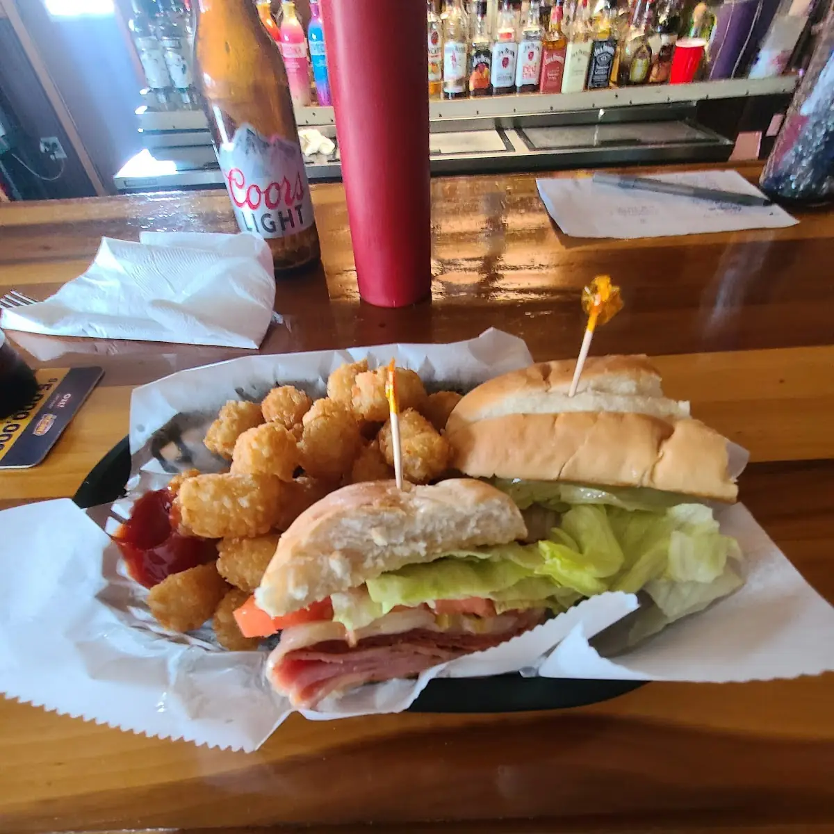 Italian Sub and Tator Tots