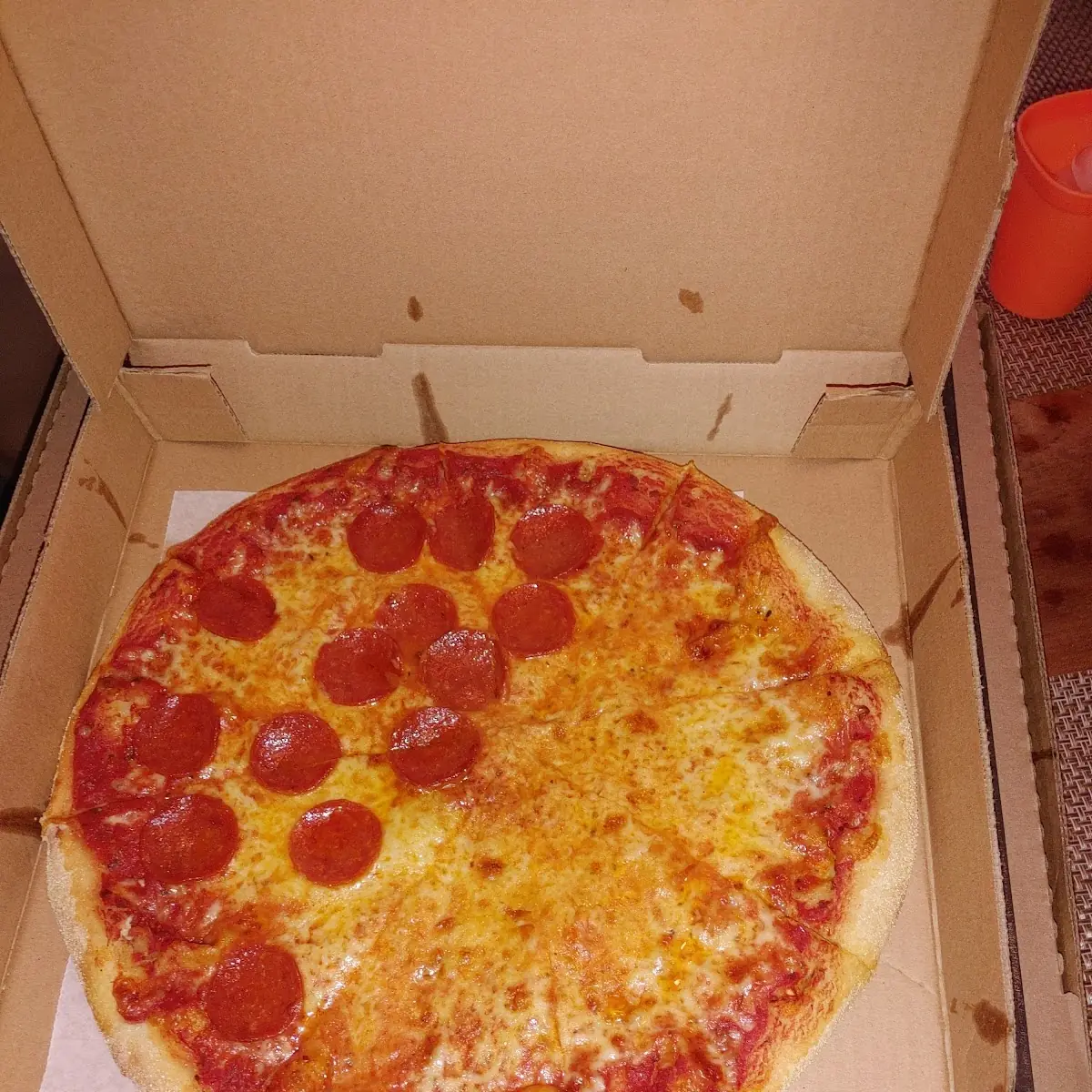 Half Cheese and Pepperoni Pizza
