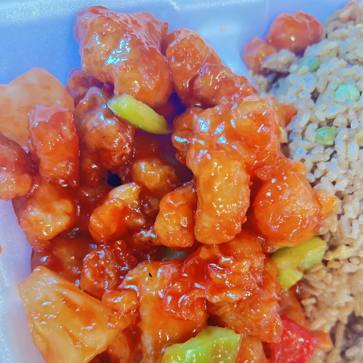 Sweet Sour Chicken with Fried Rice
