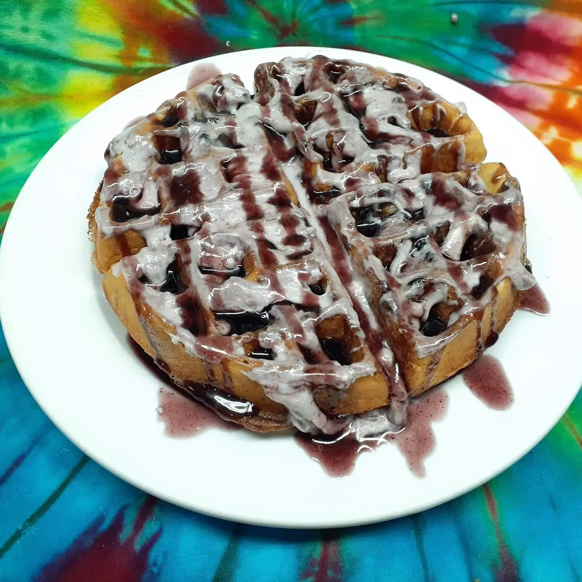 Blueberry Cream Cheese Waffle