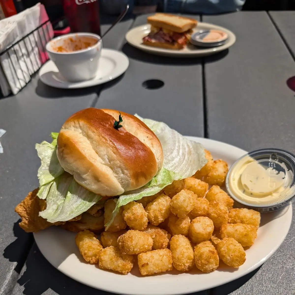 Fish Sandwich and Tots