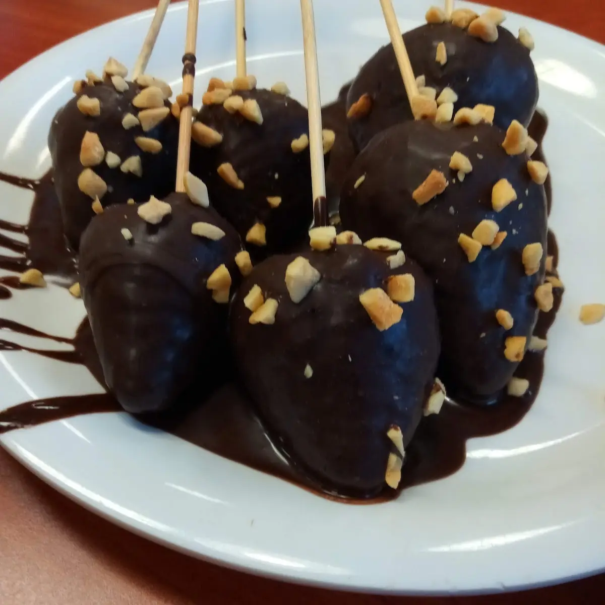 Chocolate Covered Strawberries with Peanuts