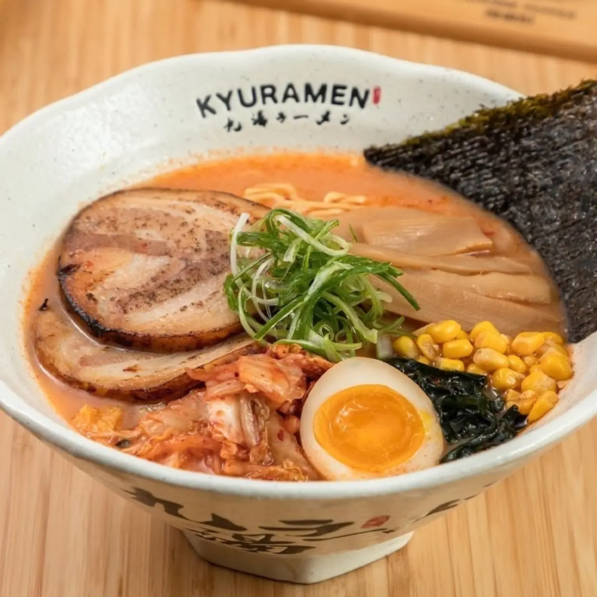 Tonkotsu White Garlic Pork Ramen with Soft Egg